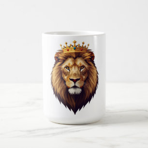Caneca De Café "Leão vestindo uma coroa ouro