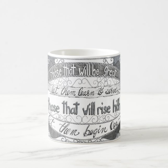 Caneca De Café Learn to Serve (Centro)