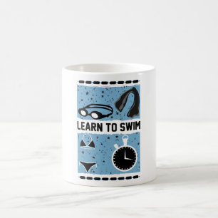 Caneca De Café Learn to Swim with This Lovely design