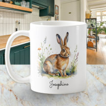 Lebre Aquarela Campo Animais Selvagens Amante de A