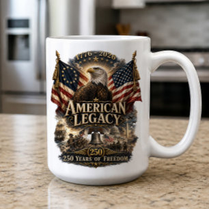 Caneca De Café Legado Americano 250º Aniversário Patriótico