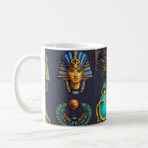Caneca De Café Legado de Faraó: Antigos Padrões Egípcios
