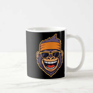 Caneca De Café Legal Ape Gorilla Head Macaco Funky Retro Bandana 