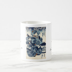 Caneca De Café Legal arte de pergaminho ukiyo-e geisha no Japão
