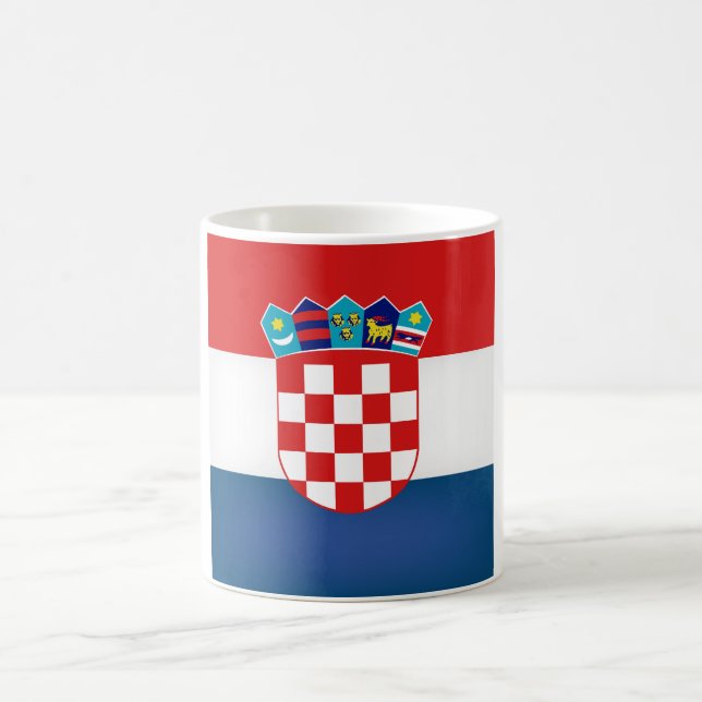 Caneca De Café Legal bandeira croata (Centro)