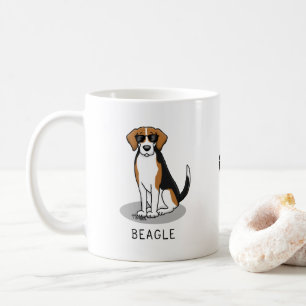 Caneca De Café Legal Beagle com óculos de sol (triz cor 3) Engraç