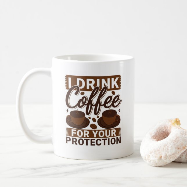 Caneca De Café Legal Café Engraçado, Lover Dizendo (Com Donut)