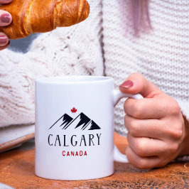 Caneca De Café Legal Calgary Canada Mountain Maple Leaf