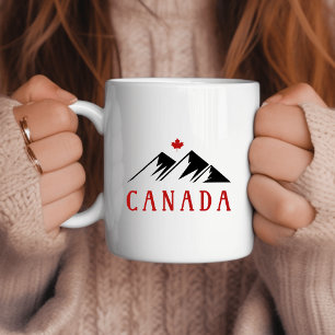 Caneca De Café Legal Canadá Montanha Folha de Mapeamento Canadens