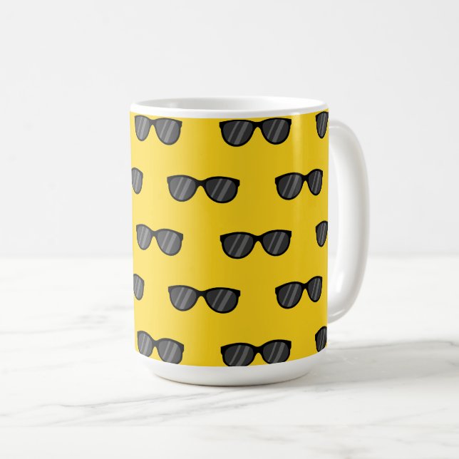 Caneca De Café Legal Cartoon Óculos de sol (Frente Esquerda)