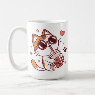 Caneca De Café Legal Cat Boba Tea Mug - Café e Taa Cup