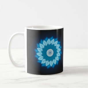 Caneca De Café Legal e colorida Chamas Azuis do Padrão Mandala