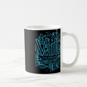 Caneca De Café Legal esqui ao ar ao ar livre Vintage Souvenir Vis