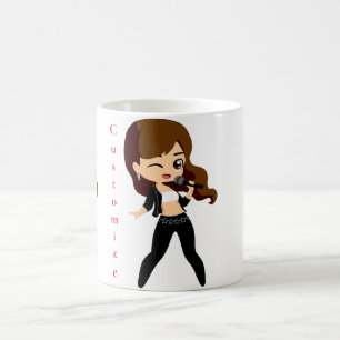 Caneca De Café Legal garota canta Karaoke Thunder_Cove