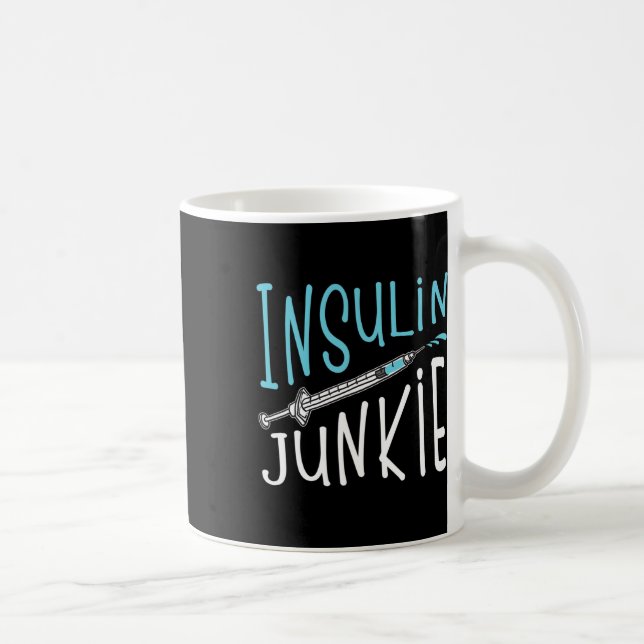 Caneca De Café Legal Insulin Junkie Diabetes Me Dão Conhecimento (Direita)