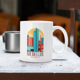 Caneca De Café Legal Medellin Colombia Cityscape