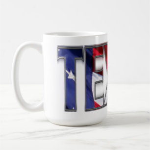 Caneca De Café Legal Patriótico Texas e a bandeira americana