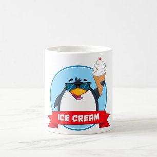 Caneca De Café Legal Penguin Holding Sorvete