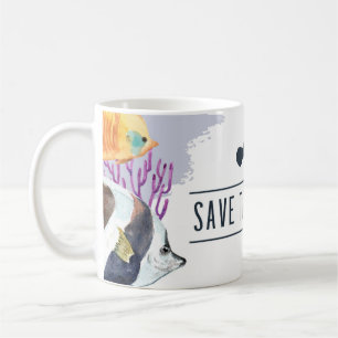 Caneca De Café Legal Salve a faixa dos oceanos