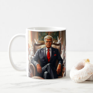 Caneca De Café Legal TRUMP do Coelho MAGA cercada por BUNNYS engr