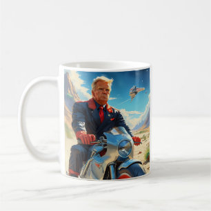 Caneca De Café legal Trump Motorcycle Alienígena Planet Spaceship