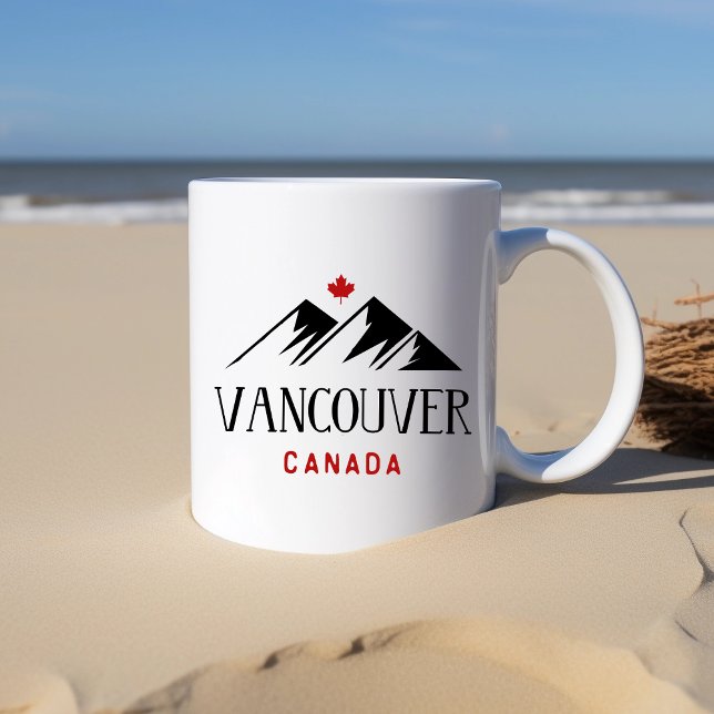 Caneca De Café Legal Vancouver Canada Mountain Mapeando Folha (Criador carregado)
