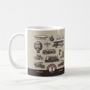 Caneca De Café Legal Vintage Transporte Europeu e Americano