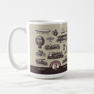 Caneca De Café Legal Vintage Transporte Europeu e Americano