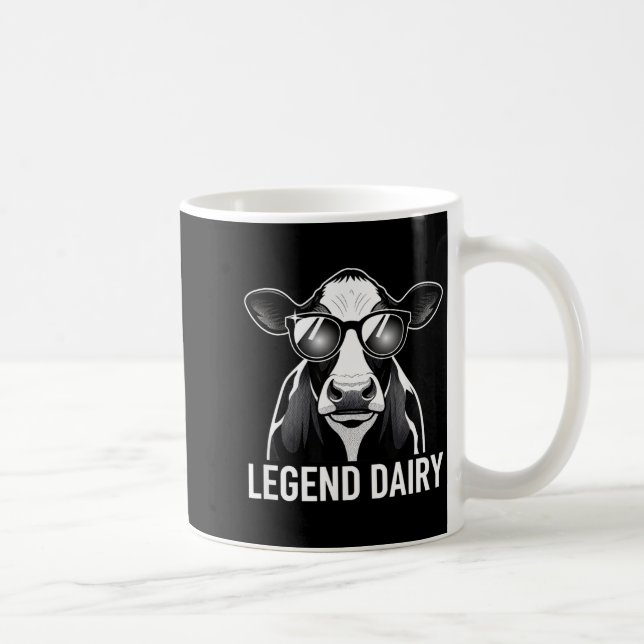 Caneca De Café Legend Dairy, Cool Cow With Sungles  (Direita)