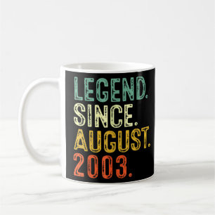 Caneca De Café Legenda de 19 anos desde agosto de 2003 18º aniver