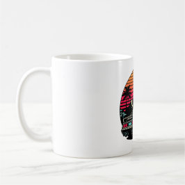 Caneca De Café Legenda de derivação da corrida de carros retrorre