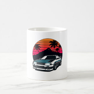 Caneca De Café Legenda de derivação da corrida de carros retrorre