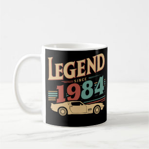 Caneca De Café Legenda Desde 1984 - Carro Clássico Retro