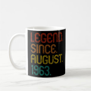 Caneca De Café Legenda desde agosto de 1963 Retro 59 anos 59º B