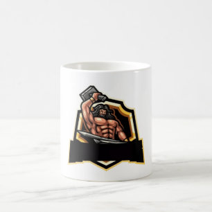 Caneca De Café Legendário Blacksmith Warrior Emblem