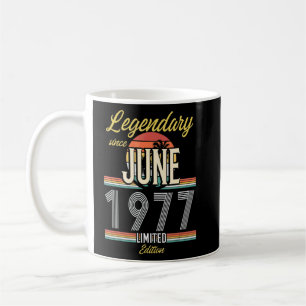 Caneca De Café Legendário Desde Junho De 1977 Vintage