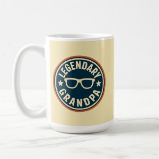 Caneca De Café legendary grandpa retro badge