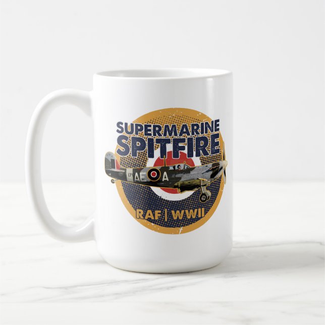 Caneca De Café Legendary Supermarine Aircraft (Esquerda)