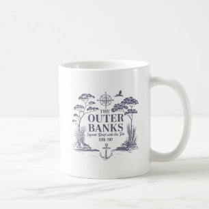 Caneca De Café Legendas De Bancos Exteriores Gráfico Costeiro De 