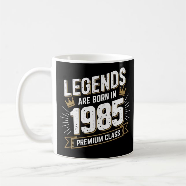 Caneca De Café Legendas são Nasceres em 1985 - Presente de Aniver (Esquerda)