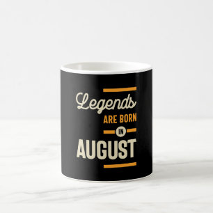Caneca De Café Legendas são Nasceres em agosto - Agosto Aniversár