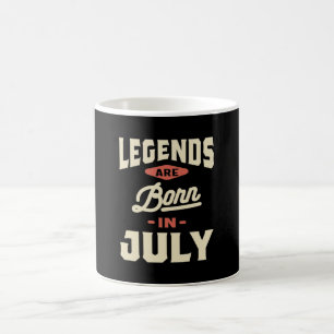 Caneca De Café Legendas são Nasceres em julho - Aniversário de ju
