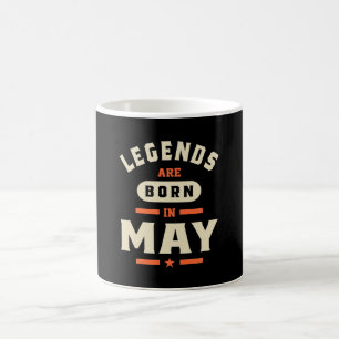 Caneca De Café Legendas são Nasceres em maio - Aniversário de mai