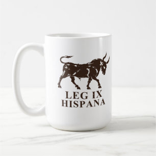 Caneca De Café Legio IX Hispana Touro em Pigmento Antigo