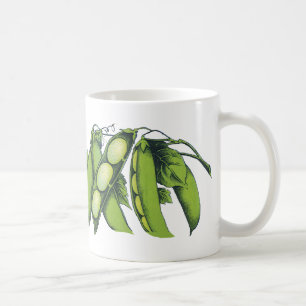 Caneca De Café Legumes Antigos; Feijão Lima, Alimentos Orgânicos 