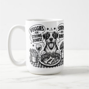 Caneca De Café Legumes Para Ossos Fortes! - Dia Mundial do Vegani