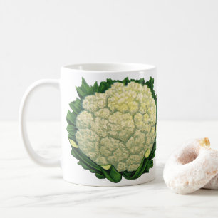 Caneca De Café Legumes Vegetais Couve-Flor Comida Antiga