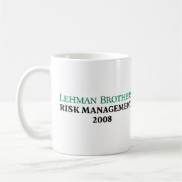 Caneca De Café Lehman Brothers Gerenciamento de Risco 2008