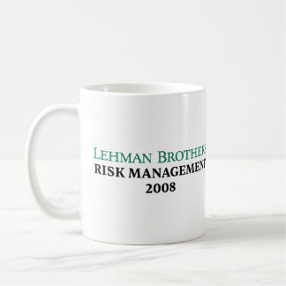 Caneca De Café Lehman Brothers Gerenciamento de Risco 2008