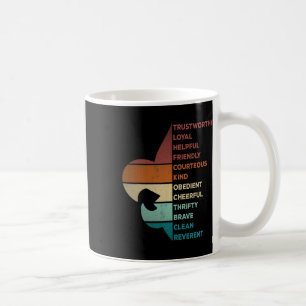 Caneca De Café Lei de Escotismo de Estilo Vintage Legal Retro